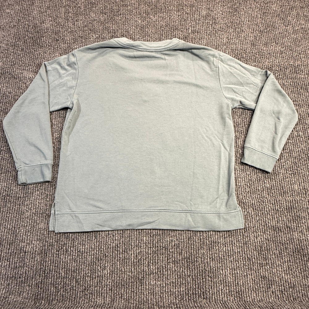 Orvis Women Sage Green V-Neck Modal Blend Sweatshirt Pullover Size M 1720418‎ - Picture 2 of 10